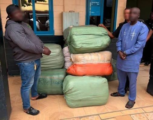 Kumasi Police Crack Down on Drug Trafficking: Two Arrested with 100 Parcels of Narcotics at Asawase Market